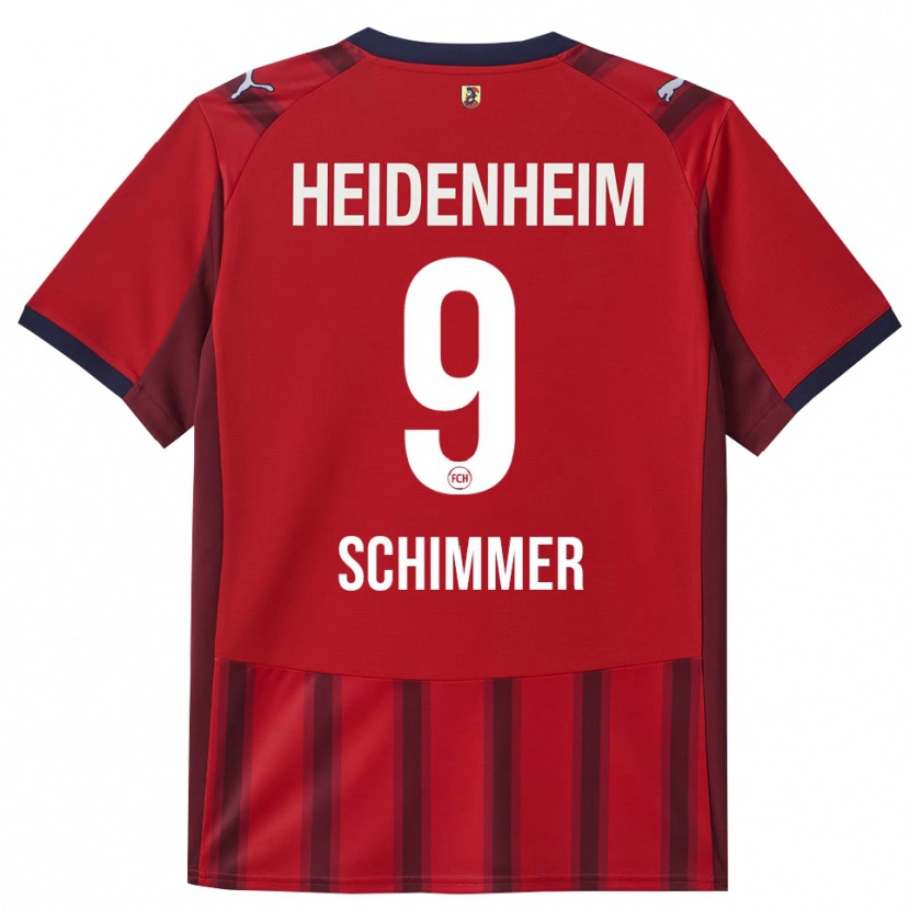 Danxen Män Stefan Schimmer #9 Röd Marinblå Hemmatröja Matchtröjor 2025/26 Tröjor T-Tröja
