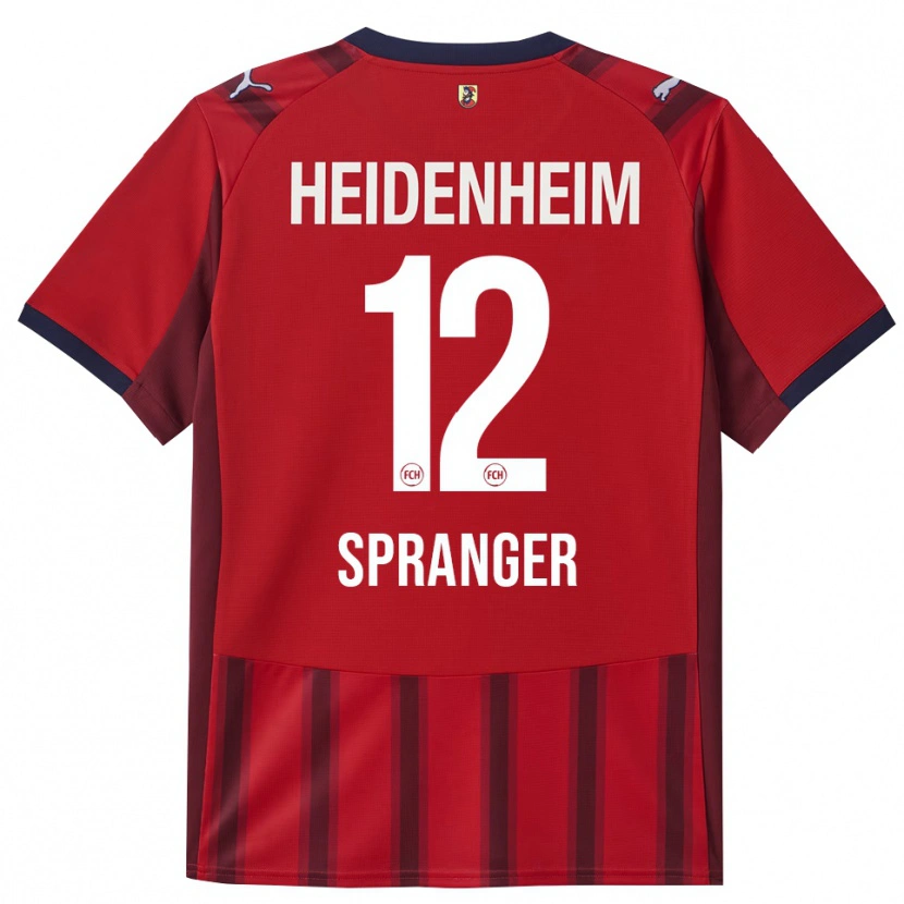 Danxen Män Luke Spranger #12 Röd Marinblå Hemmatröja Matchtröjor 2025/26 Tröjor T-Tröja