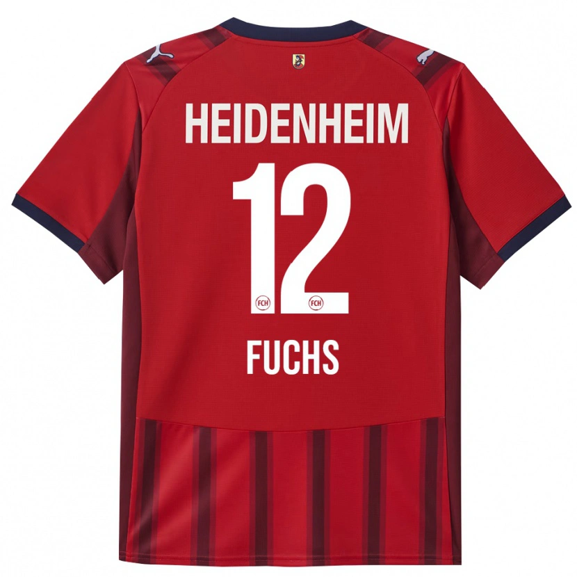 Danxen Män Celine Fuchs #12 Röd Marinblå Hemmatröja Matchtröjor 2025/26 Tröjor T-Tröja