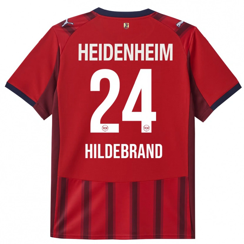 Danxen Män Jan Hildebrandt #24 Röd Marinblå Hemmatröja Matchtröjor 2025/26 Tröjor T-Tröja