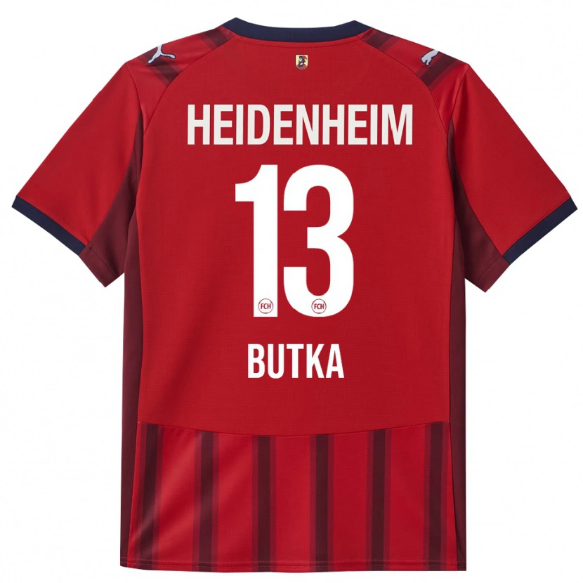Danxen Män Luka-Viktor Butka #13 Röd Marinblå Hemmatröja Matchtröjor 2025/26 Tröjor T-Tröja