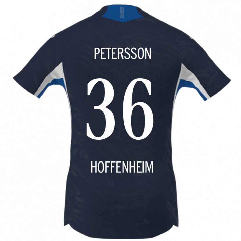 Danxen Män Lúkas Petersson #36 Marinblå Vit Hemmatröja Matchtröjor 2025/26 Tröjor T-Tröja