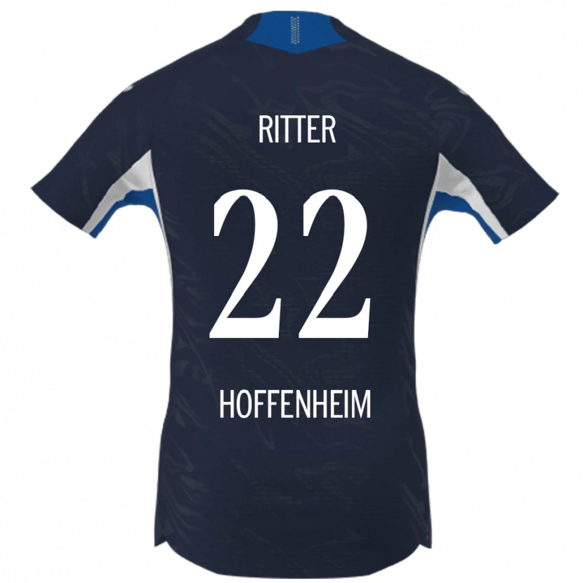 Danxen Män Sara Ritter #22 Marinblå Vit Hemmatröja Matchtröjor 2025/26 Tröjor T-Tröja