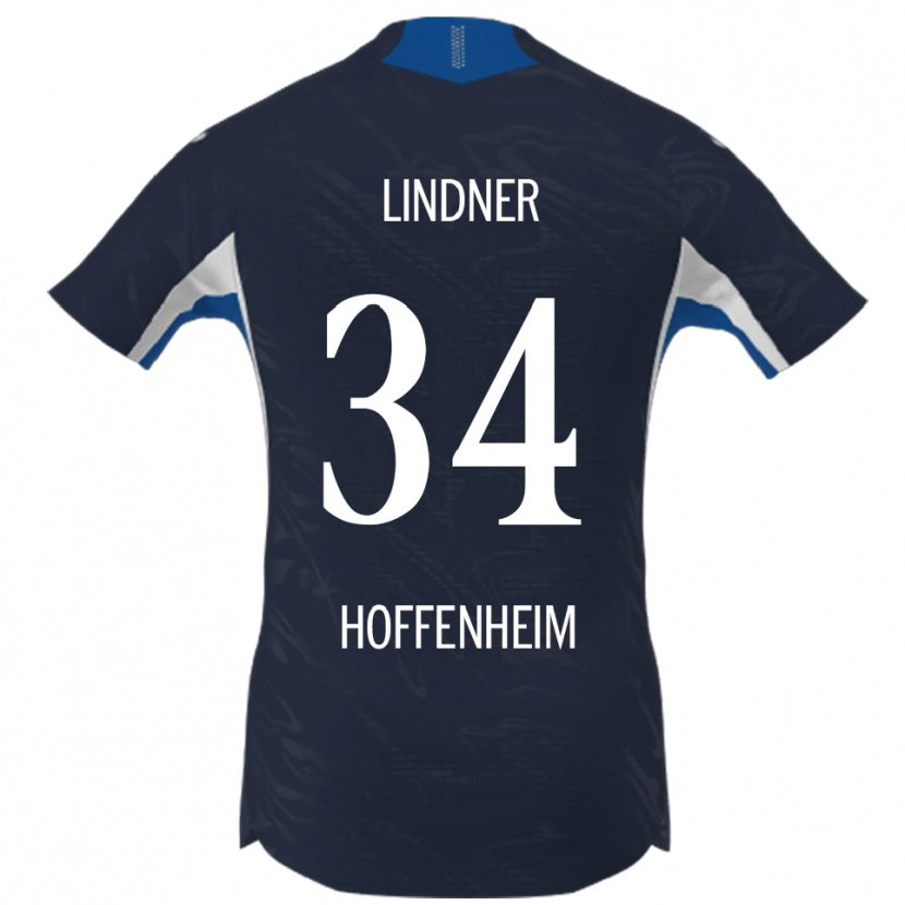 Danxen Män Sophie Lindner #34 Marinblå Vit Hemmatröja Matchtröjor 2025/26 Tröjor T-Tröja