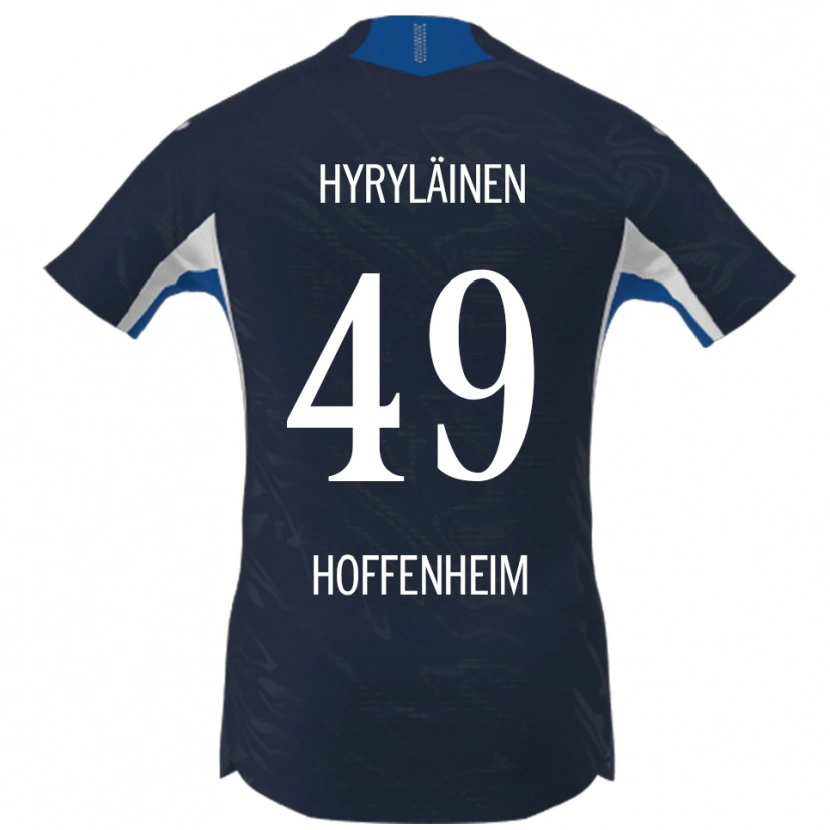 Danxen Män Luka Hyryläinen #49 Marinblå Vit Hemmatröja Matchtröjor 2025/26 Tröjor T-Tröja