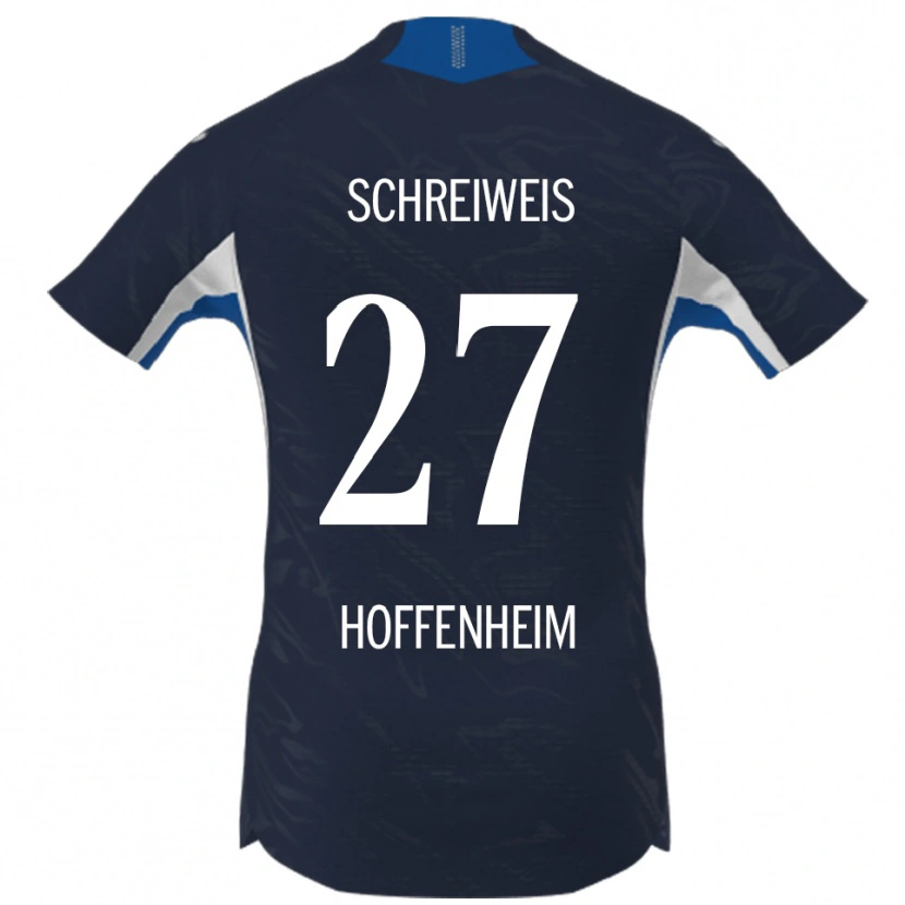 Danxen Män Ben Schreiweis #27 Marinblå Vit Hemmatröja Matchtröjor 2025/26 Tröjor T-Tröja