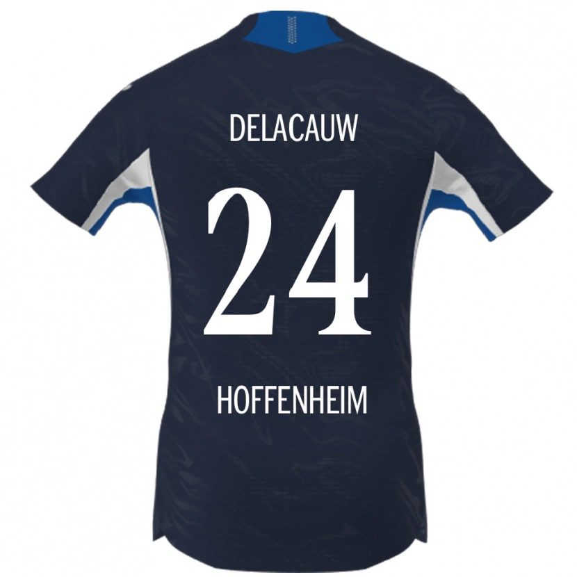 Danxen Män Féli Delacauw #24 Marinblå Vit Hemmatröja Matchtröjor 2025/26 Tröjor T-Tröja