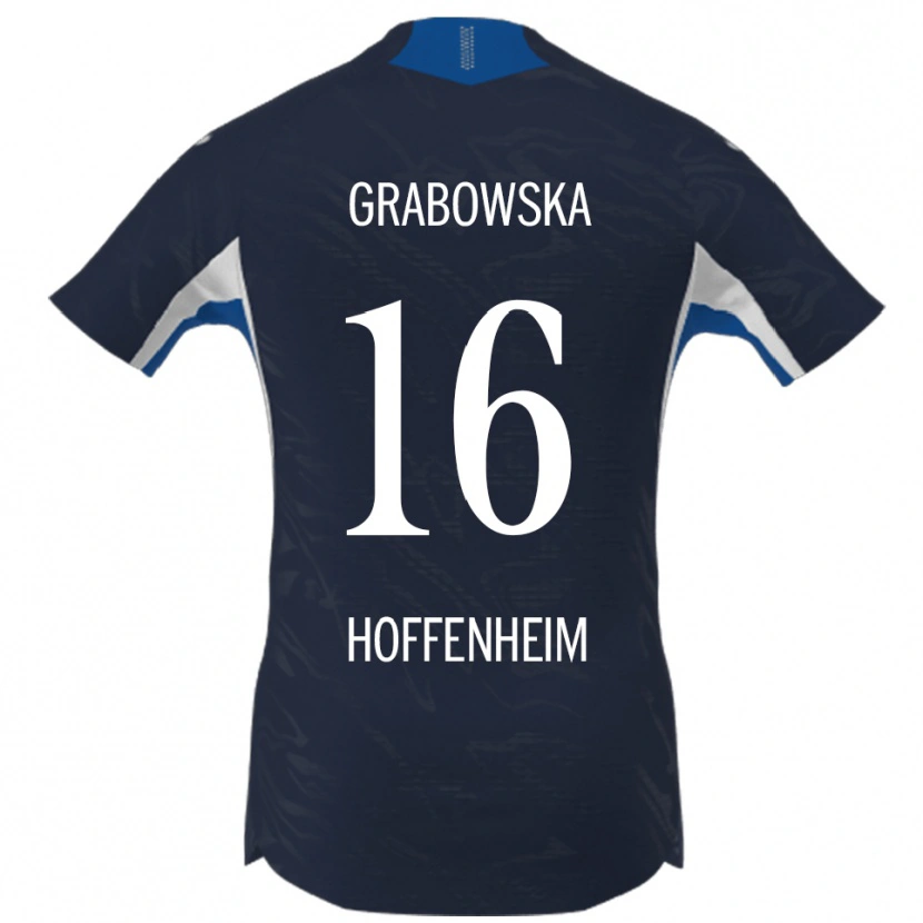 Danxen Män Dominika Grabowska #16 Marinblå Vit Hemmatröja Matchtröjor 2025/26 Tröjor T-Tröja