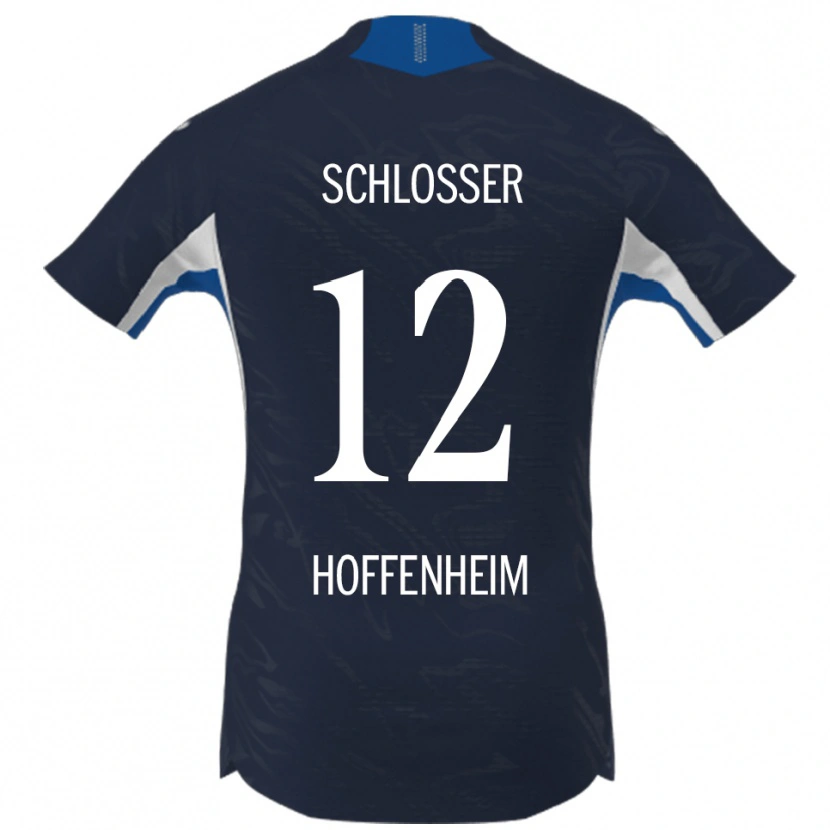 Danxen Män Nils Schlosser #12 Marinblå Vit Hemmatröja Matchtröjor 2025/26 Tröjor T-Tröja