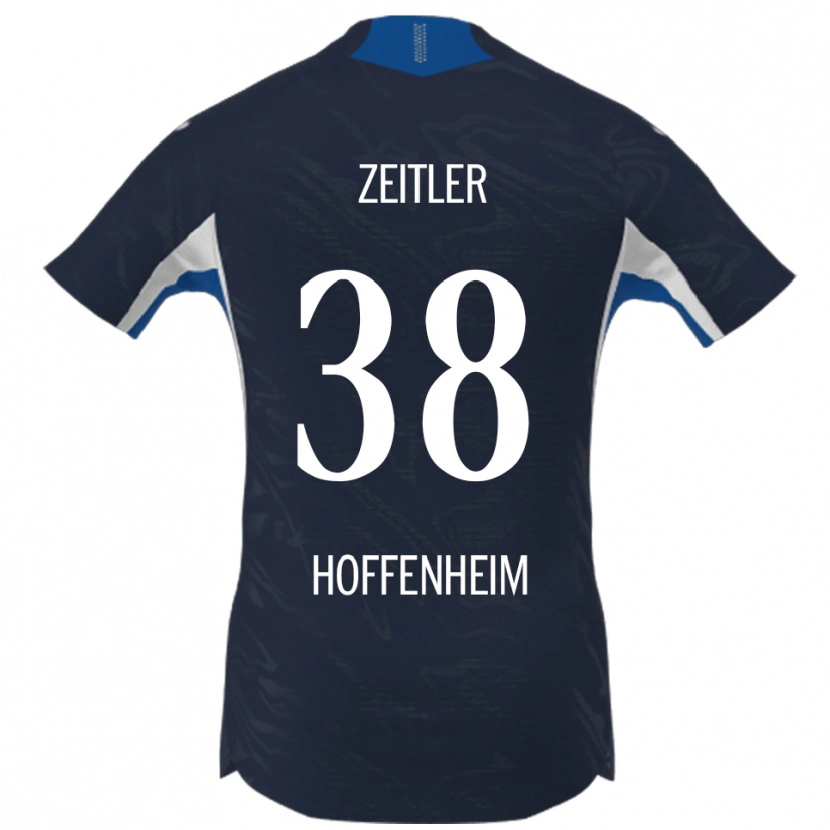 Danxen Män Deniz Zeitler #38 Marinblå Vit Hemmatröja Matchtröjor 2025/26 Tröjor T-Tröja