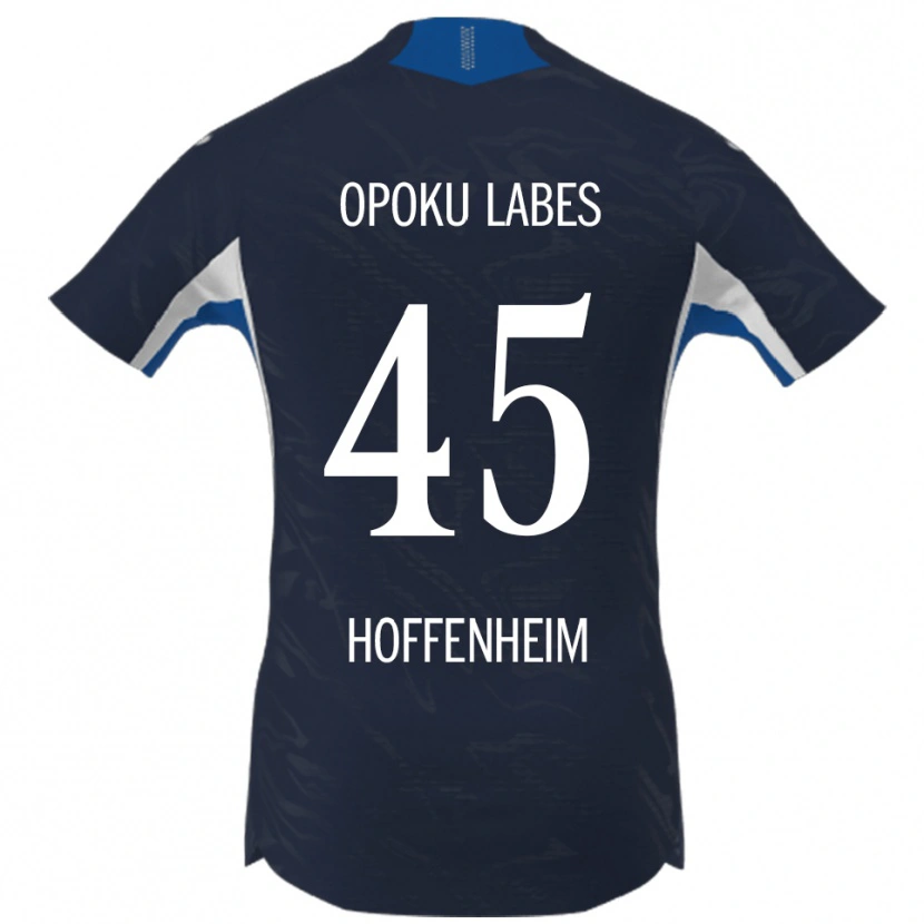 Danxen Män Ben Opoku Labes #45 Marinblå Vit Hemmatröja Matchtröjor 2025/26 Tröjor T-Tröja