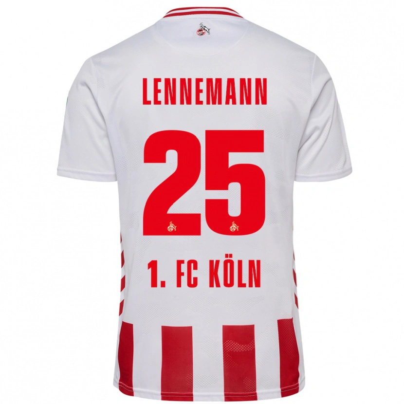 Danxen Män Bernie Lennemann #25 Vit Röd Hemmatröja Matchtröjor 2025/26 Tröjor T-Tröja