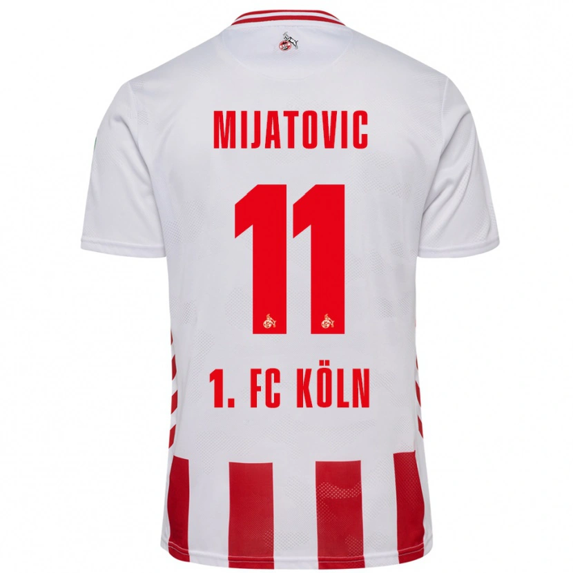 Danxen Män Luca Mijatovic #11 Vit Röd Hemmatröja Matchtröjor 2025/26 Tröjor T-Tröja