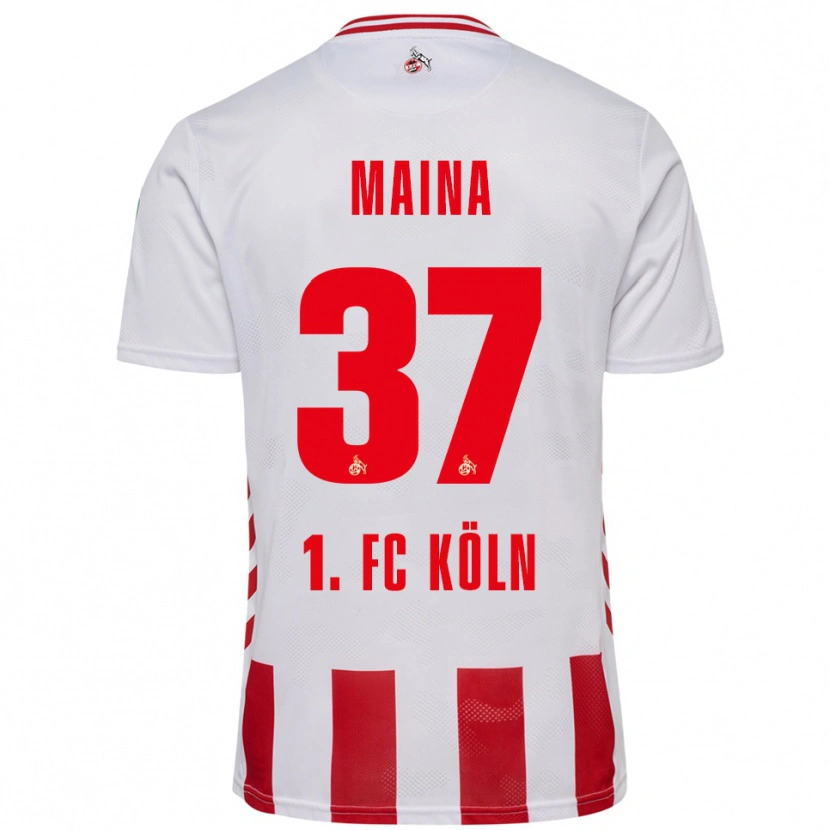 Danxen Män Linton Maina #37 Vit Röd Hemmatröja Matchtröjor 2025/26 Tröjor T-Tröja