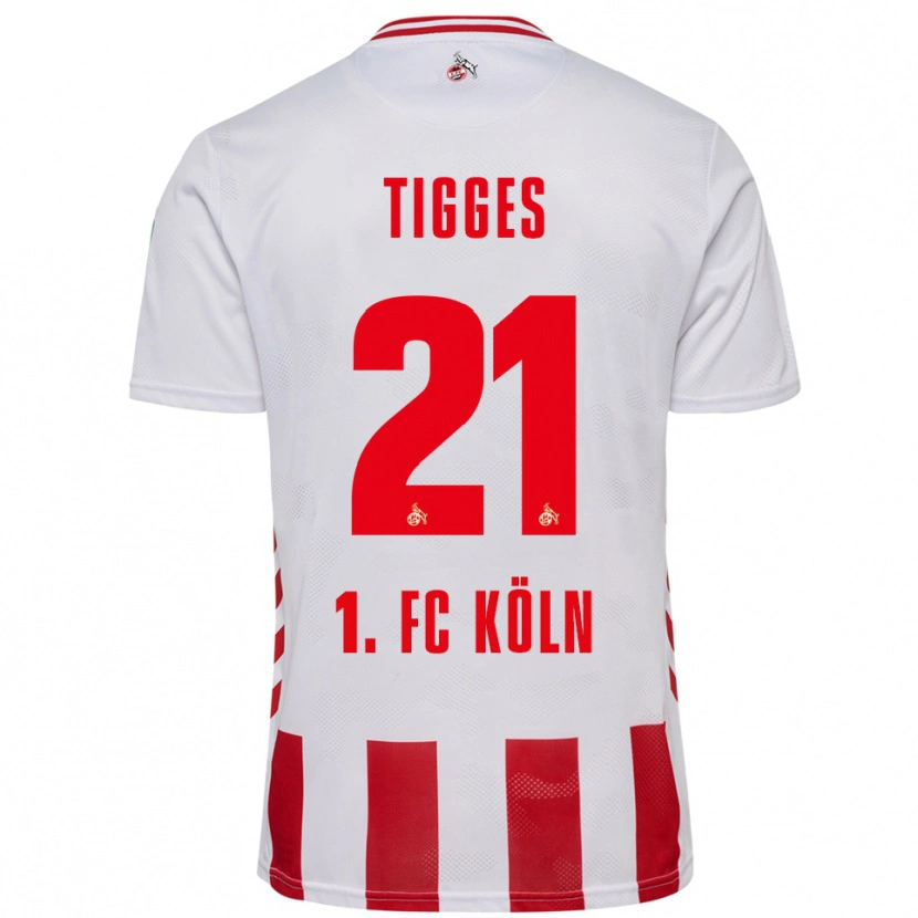 Danxen Män Steffen Tigges #21 Vit Röd Hemmatröja Matchtröjor 2025/26 Tröjor T-Tröja