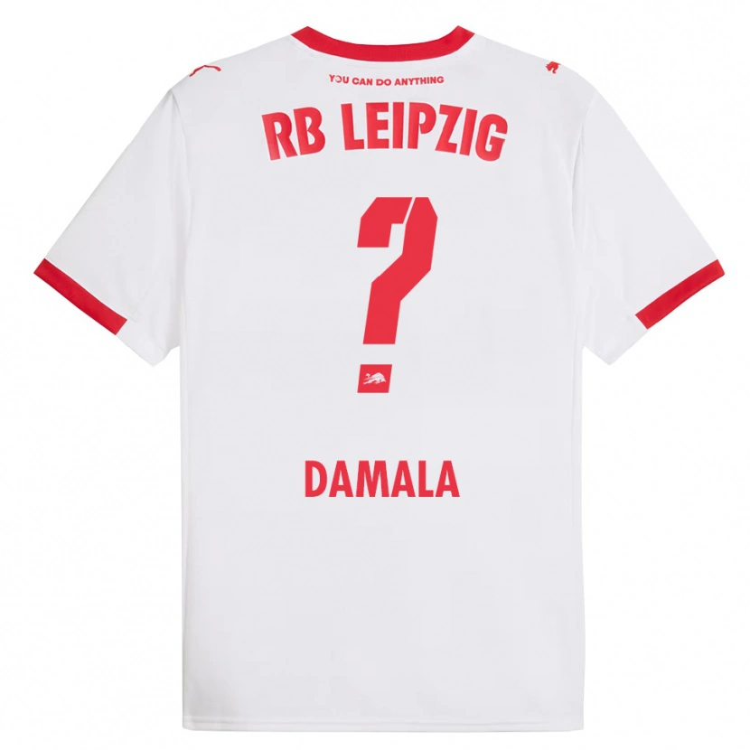 Danxen Män Bilal Damala #0 Vit Röd Hemmatröja Matchtröjor 2025/26 Tröjor T-Tröja