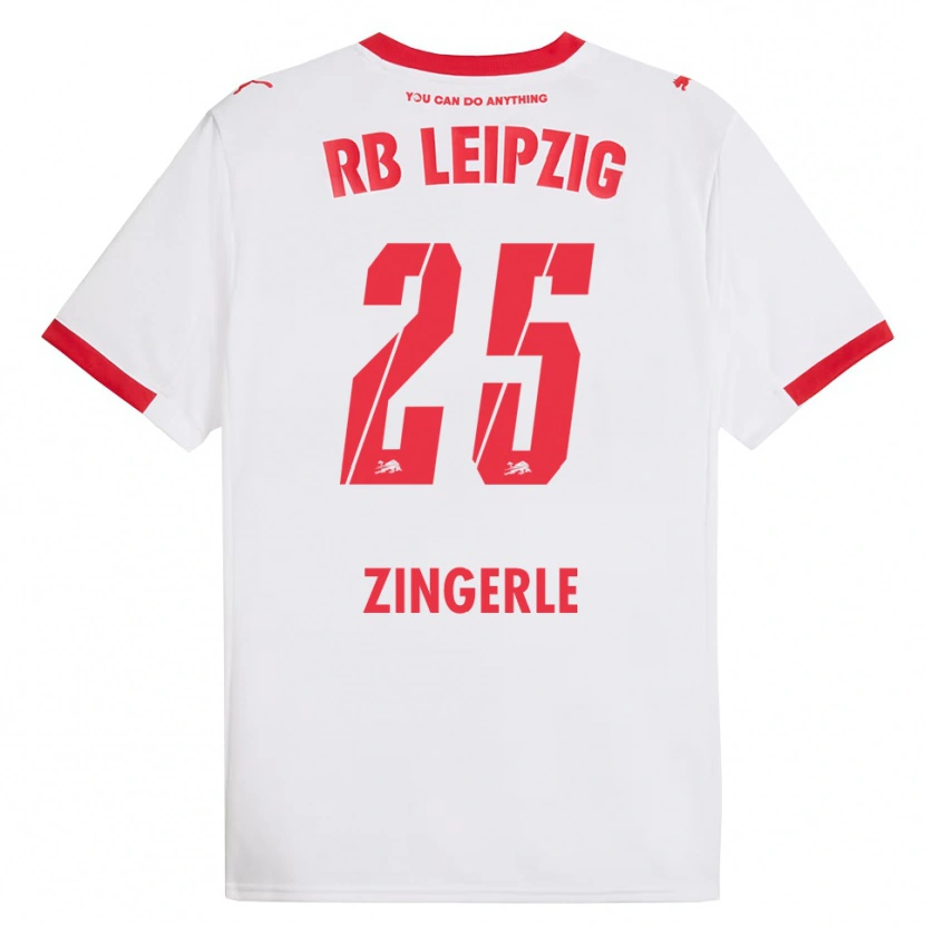 Danxen Män Leopold Zingerle #25 Vit Röd Hemmatröja Matchtröjor 2025/26 Tröjor T-Tröja