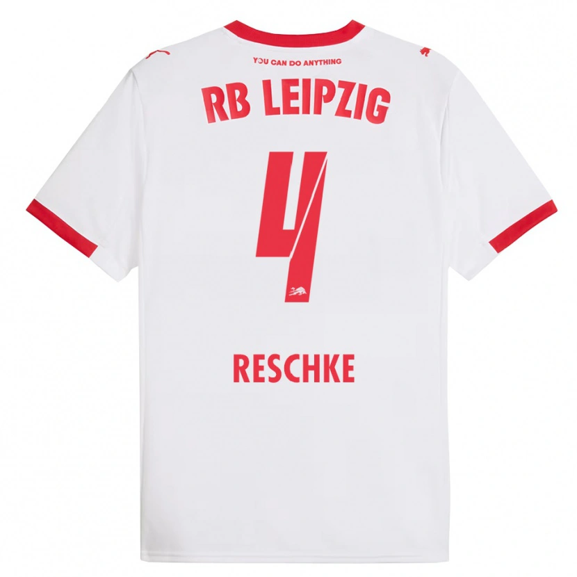 Danxen Män Gianluca Reschke #4 Vit Röd Hemmatröja Matchtröjor 2025/26 Tröjor T-Tröja
