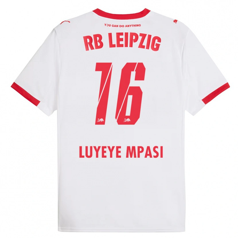 Danxen Män Seal Luyeye Mpasi #16 Vit Röd Hemmatröja Matchtröjor 2025/26 Tröjor T-Tröja