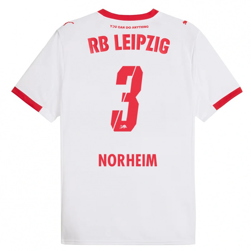 Danxen Män Andrea Norheim #3 Vit Röd Hemmatröja Matchtröjor 2025/26 Tröjor T-Tröja