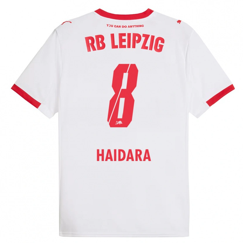 Danxen Män Amadou Haidara #8 Vit Röd Hemmatröja Matchtröjor 2025/26 Tröjor T-Tröja