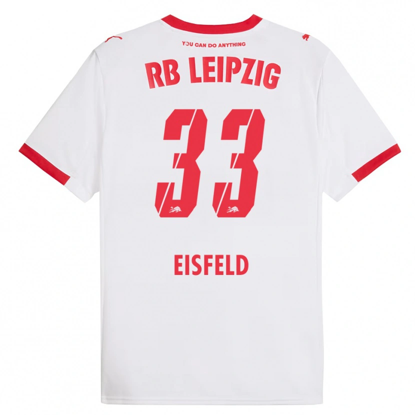 Danxen Män Tom Eisfeld #33 Vit Röd Hemmatröja Matchtröjor 2025/26 Tröjor T-Tröja
