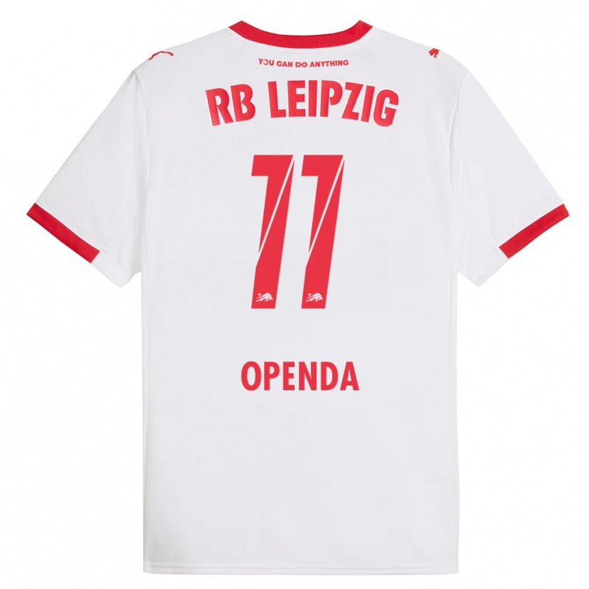 Danxen Män Loïs Openda #11 Vit Röd Hemmatröja Matchtröjor 2025/26 Tröjor T-Tröja