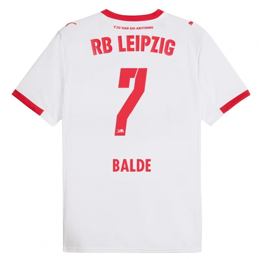 Danxen Män Mamadu Baldé #7 Vit Röd Hemmatröja Matchtröjor 2025/26 Tröjor T-Tröja