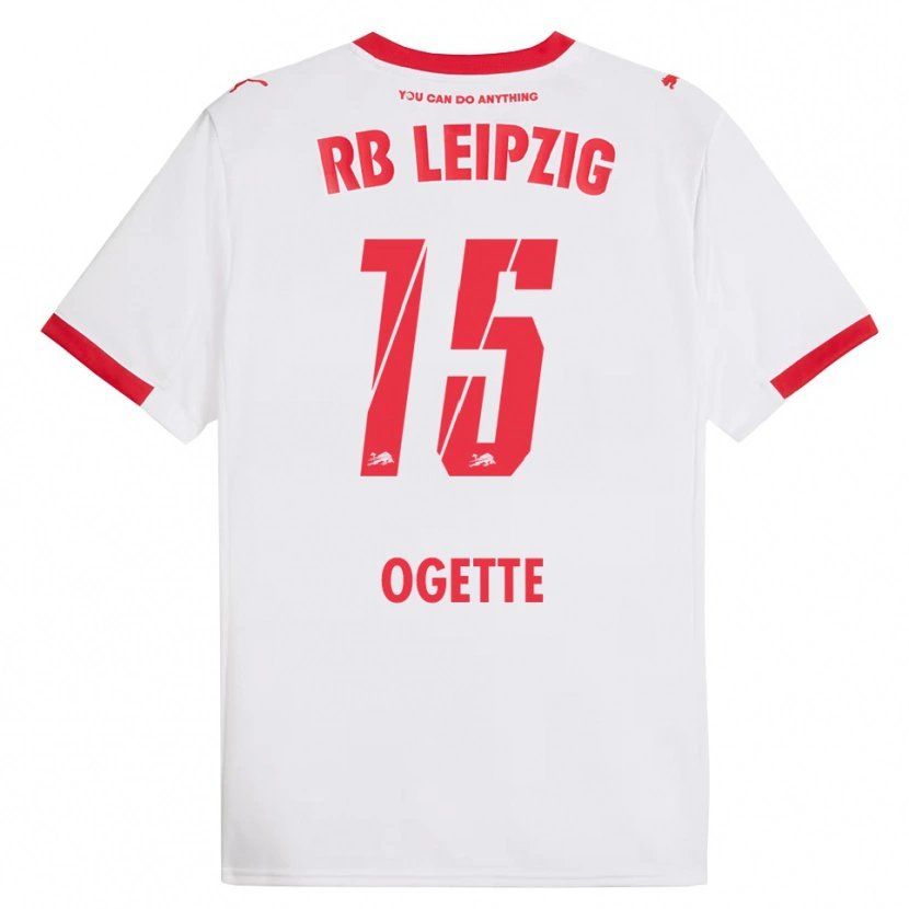 Danxen Män Israel Ogette #15 Vit Röd Hemmatröja Matchtröjor 2025/26 Tröjor T-Tröja