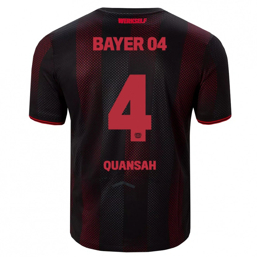 Danxen Män Jarell Quansah #4 Svart Röd Hemmatröja Matchtröjor 2025/26 Tröjor T-Tröja
