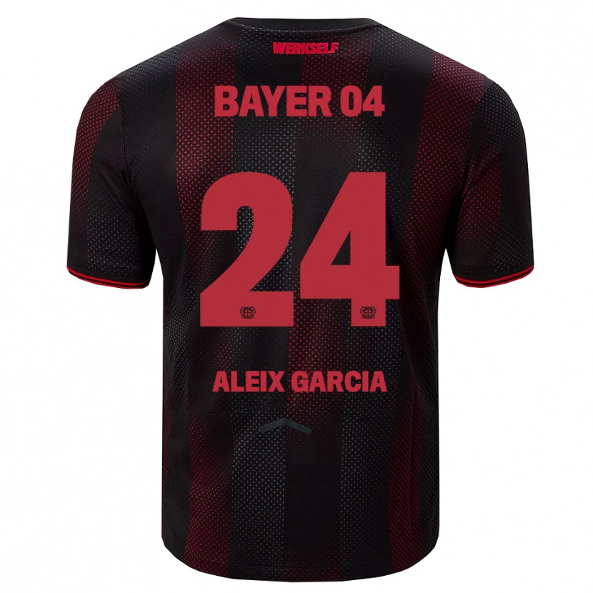 Danxen Män Aleix García #24 Svart Röd Hemmatröja Matchtröjor 2025/26 Tröjor T-Tröja