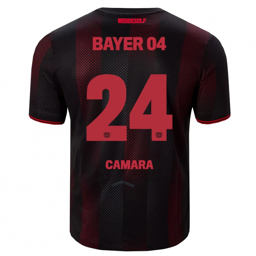 Danxen Män Nourdine Camara #24 Svart Röd Hemmatröja Matchtröjor 2025/26 Tröjor T-Tröja