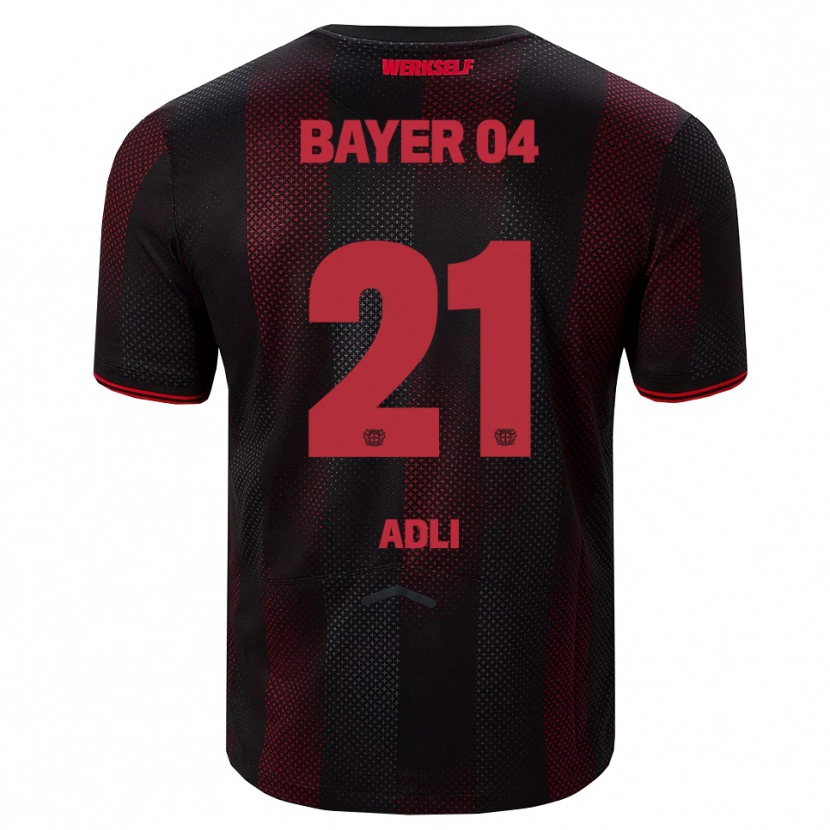 Danxen Män Amine Adli #21 Svart Röd Hemmatröja Matchtröjor 2025/26 Tröjor T-Tröja