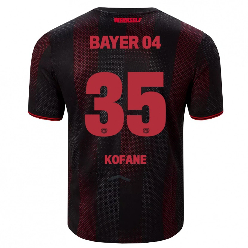 Danxen Män Christian Kofane #35 Svart Röd Hemmatröja Matchtröjor 2025/26 Tröjor T-Tröja