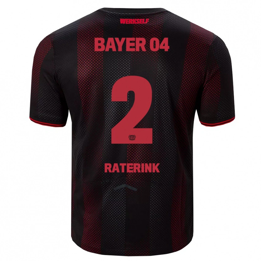 Danxen Män Othniël Raterink #2 Svart Röd Hemmatröja Matchtröjor 2025/26 Tröjor T-Tröja