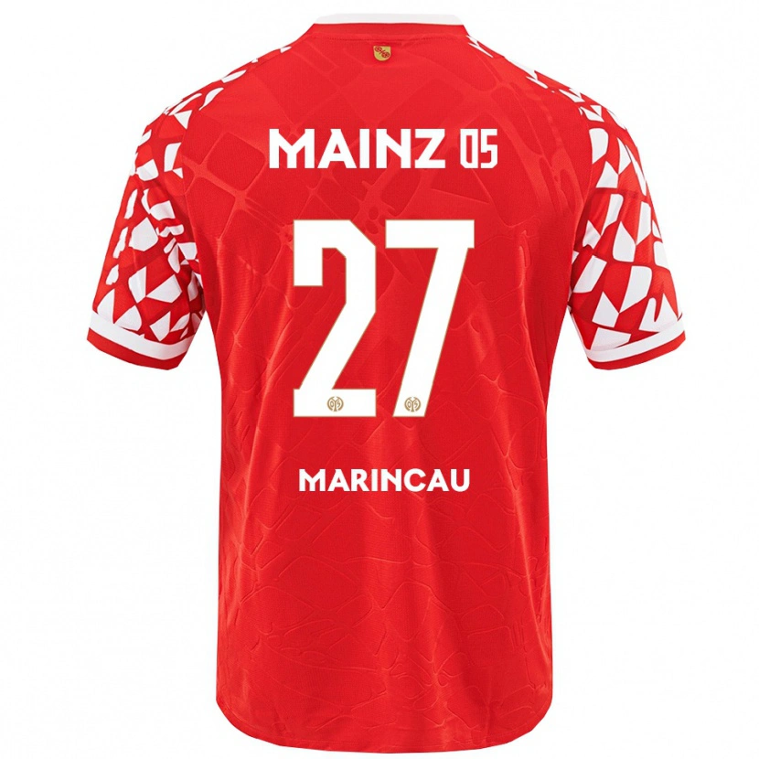 Danxen Män Emanuel Marincău #27 Röd Vit Hemmatröja Matchtröjor 2025/26 Tröjor T-Tröja