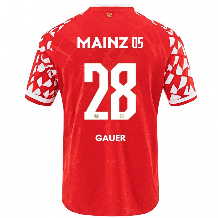 Danxen Män Luke Gauer #28 Röd Vit Hemmatröja Matchtröjor 2025/26 Tröjor T-Tröja