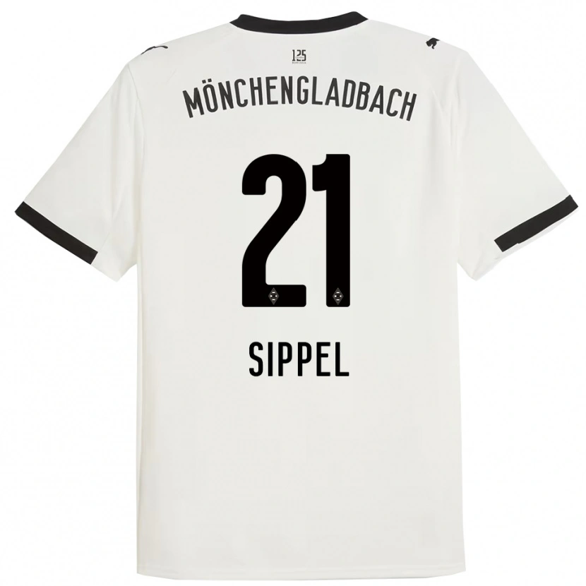 Danxen Män Tobias Sippel #21 Vit Svart Hemmatröja Matchtröjor 2025/26 Tröjor T-Tröja