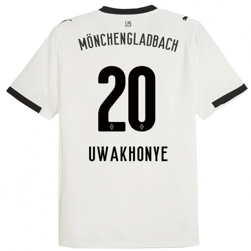 Danxen Män Josiah Uwakhonye #20 Vit Svart Hemmatröja Matchtröjor 2025/26 Tröjor T-Tröja