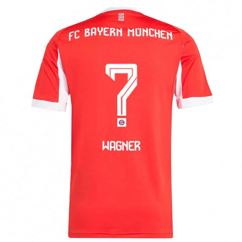 Danxen Män Maximilian Wagner #0 Röd Vit Hemmatröja Matchtröjor 2025/26 Tröjor T-Tröja