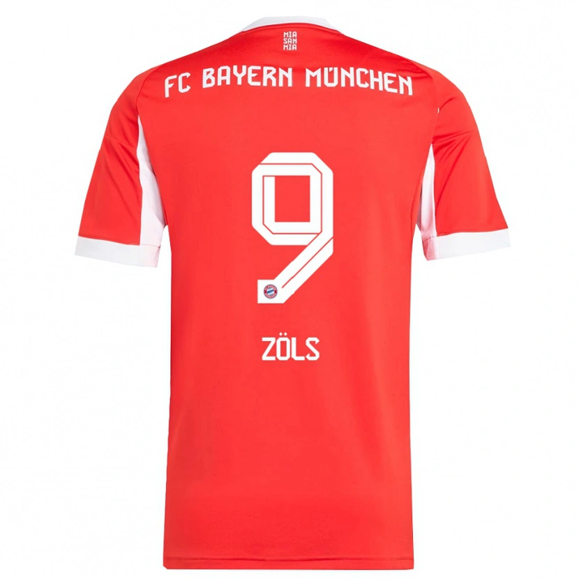 Danxen Män Simon Zöls #9 Röd Vit Hemmatröja Matchtröjor 2025/26 Tröjor T-Tröja