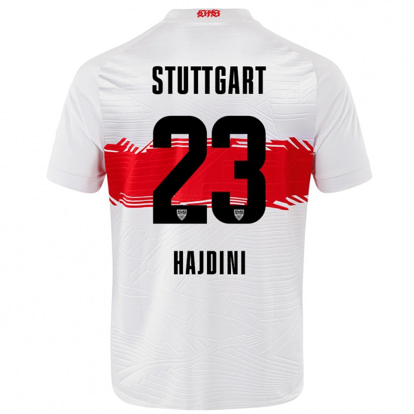Danxen Män Deli Hajdini #23 Vit Röd Hemmatröja Matchtröjor 2025/26 Tröjor T-Tröja