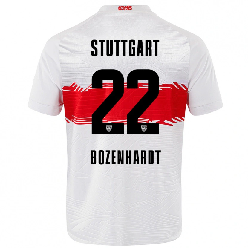 Danxen Män Laura Bozenhardt #22 Vit Röd Hemmatröja Matchtröjor 2025/26 Tröjor T-Tröja