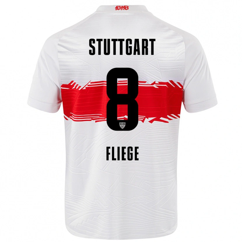 Danxen Män Anna Fliege #8 Vit Röd Hemmatröja Matchtröjor 2025/26 Tröjor T-Tröja