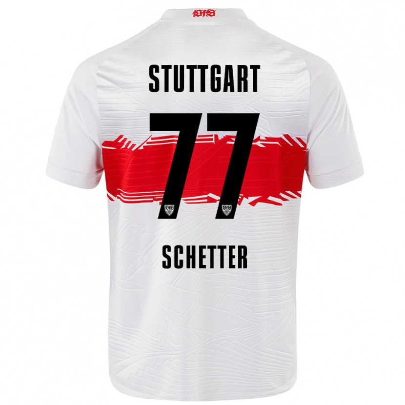 Danxen Män Leonie Schetter #77 Vit Röd Hemmatröja Matchtröjor 2025/26 Tröjor T-Tröja