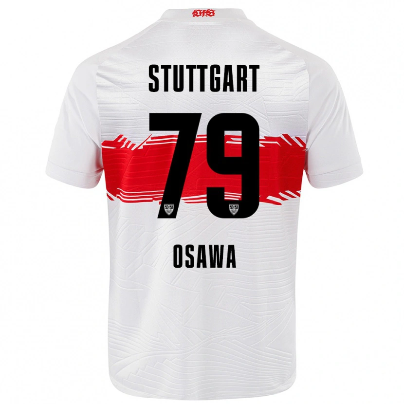 Danxen Män Haruka Ōsawa #79 Vit Röd Hemmatröja Matchtröjor 2025/26 Tröjor T-Tröja