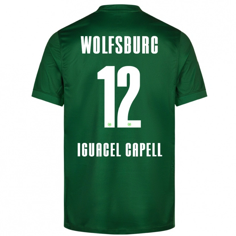 Danxen Män Diego Iguacel Capell #12 Grön Vit Hemmatröja Matchtröjor 2025/26 Tröjor T-Tröja