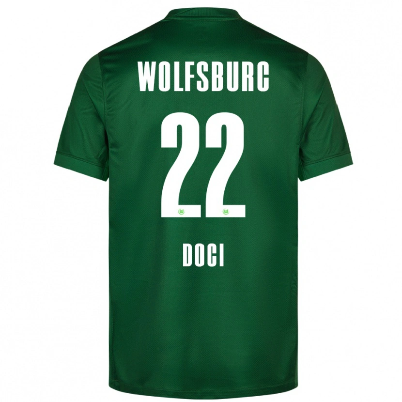 Danxen Män Adrian Doci #22 Grön Vit Hemmatröja Matchtröjor 2025/26 Tröjor T-Tröja
