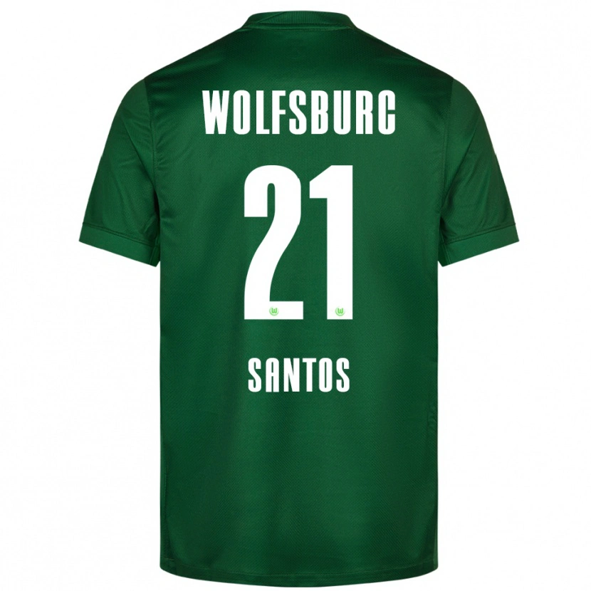 Danxen Män Leonardo Santos #21 Grön Vit Hemmatröja Matchtröjor 2025/26 Tröjor T-Tröja
