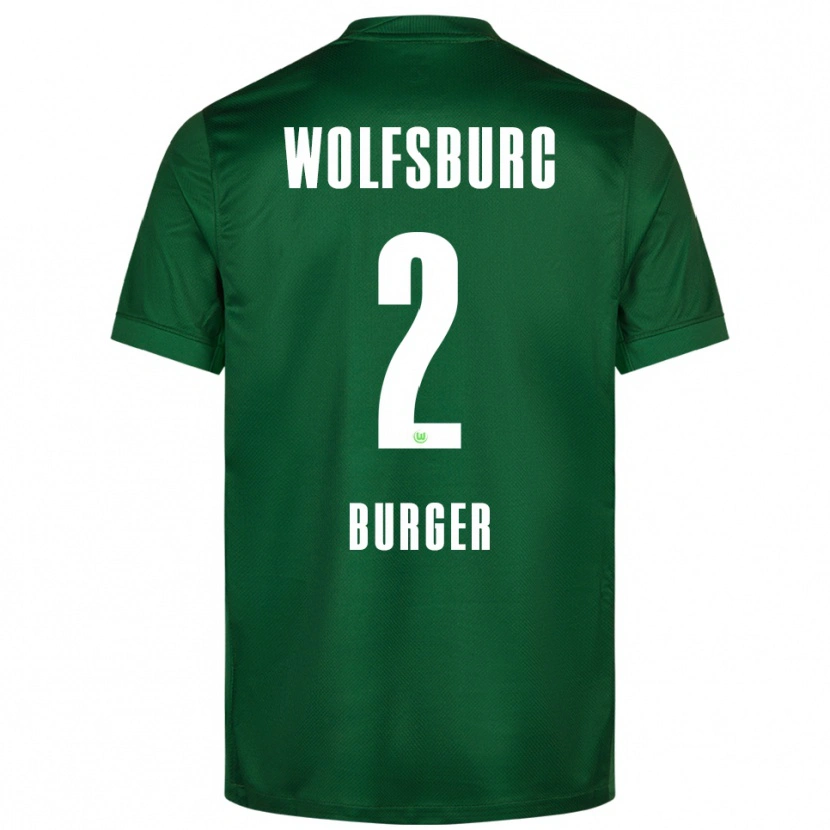 Danxen Män Jan Bürger #2 Grön Vit Hemmatröja Matchtröjor 2025/26 Tröjor T-Tröja